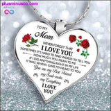 Plus Minus Co To My Mom Grandma Daughter Heart Necklace Silver Color Chain, view 4