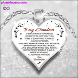 Plus Minus Co To My Mom Grandma Daughter Heart Necklace Silver Color Chain, view 5