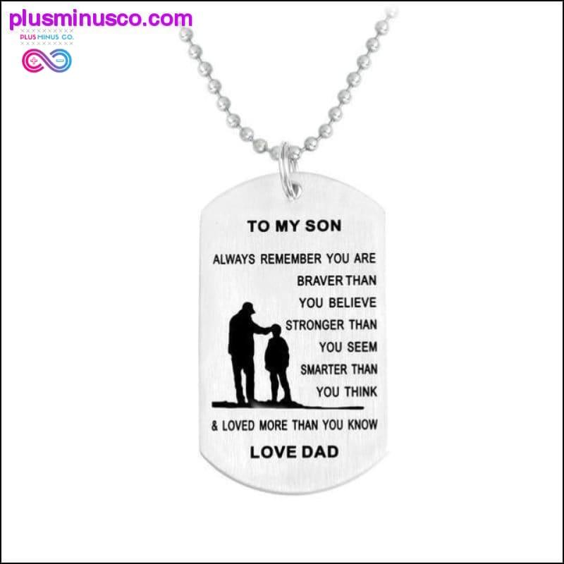 Plus Minus Co To My Son/Daughter-LOVE DAD/MOM Jewelry