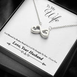 Plus Minus Co To my wife love your husband Necklace, Infinity Heart, view 2