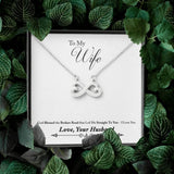 Plus Minus Co To my wife love your husband Necklace, Infinity Heart, view 5