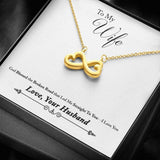 Plus Minus Co To my wife love your husband Necklace, Infinity Heart, view 6