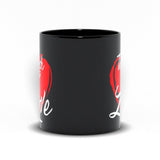 Plus Minus Co To Teach Is To Love Black Mugs, Valentines Day, Teacher Gift, Inspirational Quote, Elementary School Teacher, Preschool Passion For Teaching, view 3