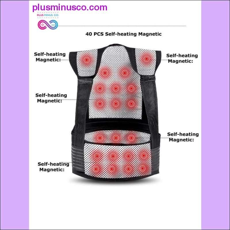 Plus Minus Co Tourmaline Self-heating Magnetic Therapy Belt Waist Support