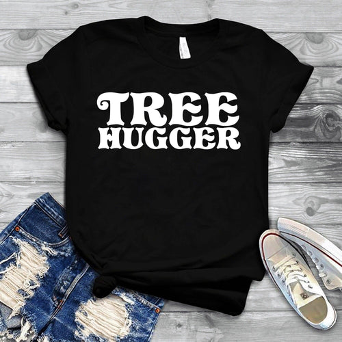 Plus Minus Co Tree Hugger T-Shirts, Love The Earth, Mother Earth, Environmental Advocacy Shirt, Nature T-Shirt, Love The Earth, Boho Shirt,climate change