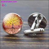 Plus Minus Co Tree of Life Cufflinks for Men Best Man Cufflinks Set, view 5