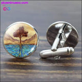 Plus Minus Co Tree of Life Cufflinks for Men Best Man Cufflinks Set, view 6