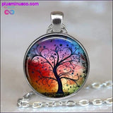 Plus Minus Co Tree Of Life Glass Cabochon Statement Necklace & Pendant, view 2