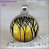 Plus Minus Co Tree Of Life Glass Cabochon Statement Necklace & Pendant, view 5