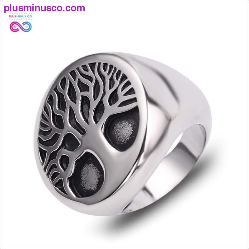 Plus Minus Co Tree of Life Ring Classic Men Viking Amulet Rings Nordic