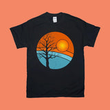 Plus Minus Co Tree | Retro Sunset T-Shirts,Retro Tree Shirt | Travel Adventure Tree Shirt | Silhouettes Shirt | Surfer | Gift For Him | Gift For Her, view 2