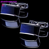 Plus Minus Co Trendy and Fashionable Square Cufflinks for Men, view 3