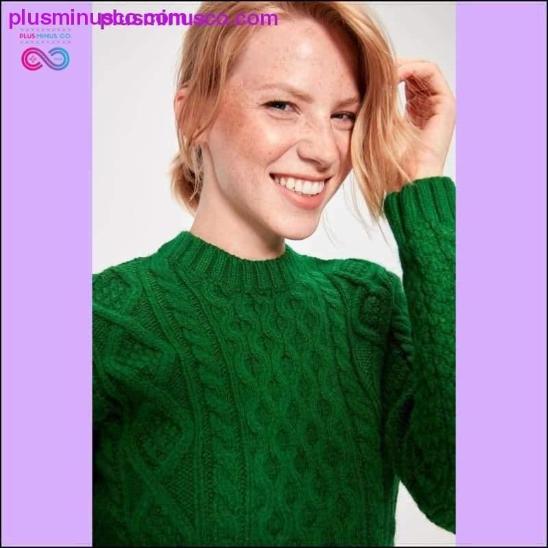 Plus Minus Co Trendyol Green Sweater Sweater