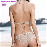 Plus Minus Co New Triangle Bikini Top Woman Hollow Out Swimsuit, view 5