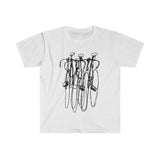 Plus Minus Co Triple Bike Tee, Cycling Shirts, Biking, Bike Lover vneck, Cycling clothes, Bike Gift, Bike Shirt, Bicycle tshirt, Bike t-shirt, Cycling, view 3