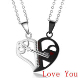 Plus Minus Co Two Cat Couples Jewelry Necklace Black White Kitten Animal Pendant Choker Necklace Women Valentine's Day Thanksgiving Day Gift, view 4