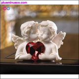 Plus Minus Co Two In Love Cherub Figurine ll PlusMinusco.com, view 2