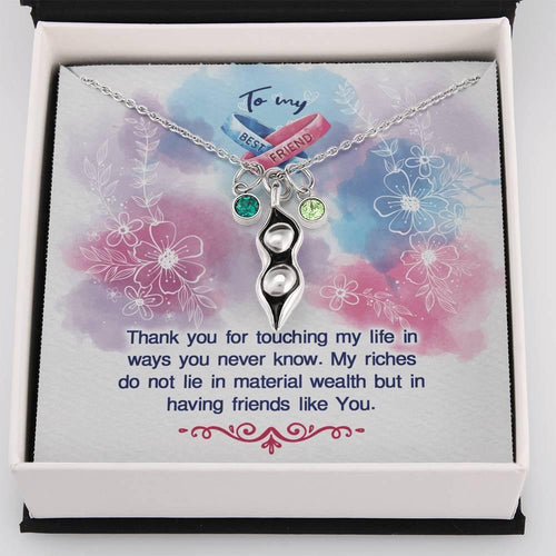 Plus Minus Co Two Peas in a Pod Bestfriend Necklace, Gift for Bestfriend,