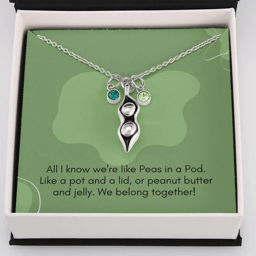 Plus Minus Co Two/Three Peas In A Pod Necklace | Birthstone Jewelry | Bff