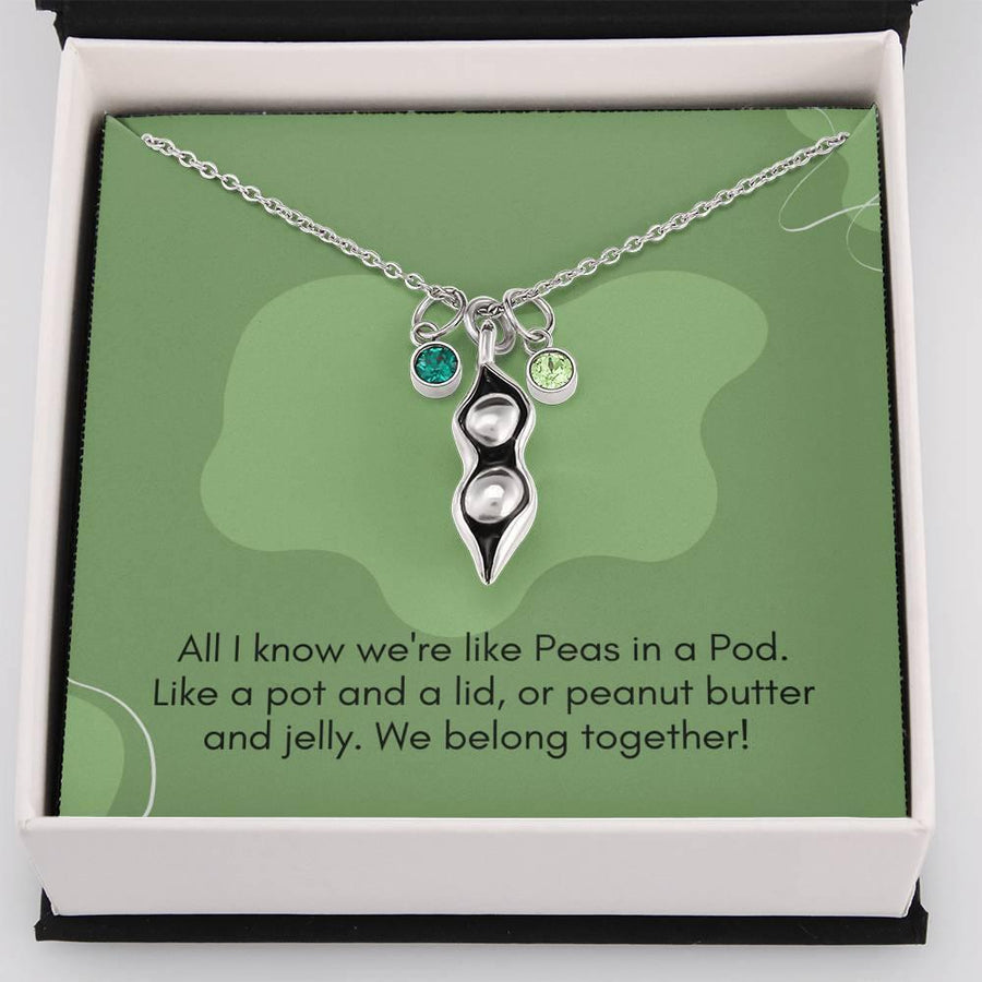 Plus Minus Co Two/Three Peas In A Pod Necklace | Birthstone Jewelry | Bff