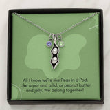 Plus Minus Co Two/Three Peas In A Pod Necklace | Birthstone Jewelry | Bff, view 3