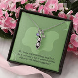 Plus Minus Co Two/Three Peas In A Pod Necklace | Birthstone Jewelry | Bff, view 4