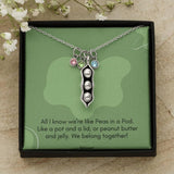 Plus Minus Co Two/Three Peas In A Pod Necklace | Birthstone Jewelry | Bff, view 6
