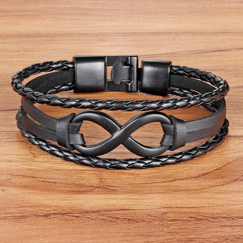 Plus Minus Co Infinity Charm Bracelet Bangle Classic Buckle friendship
