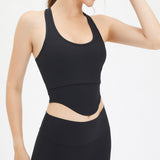 Plus Minus Co U-Shaped Breathable Sports Undershirt Threaded Fitness Tops External Bodybuilding Yoga Back Sleeveless Running Underwear Female, view 3