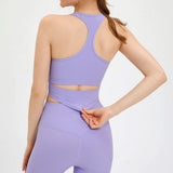 Plus Minus Co U-Shaped Breathable Sports Undershirt Threaded Fitness Tops External Bodybuilding Yoga Back Sleeveless Running Underwear Female, view 5