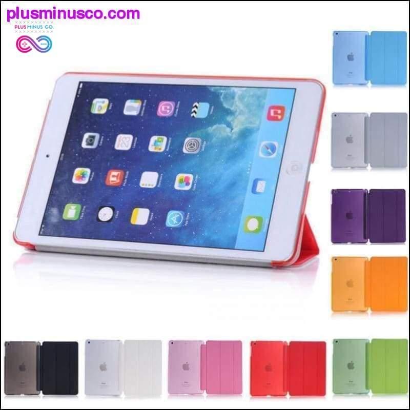 Plus Minus Co Ultra Slim Magnetic Smart Flip Stand PU Leather Cover Case