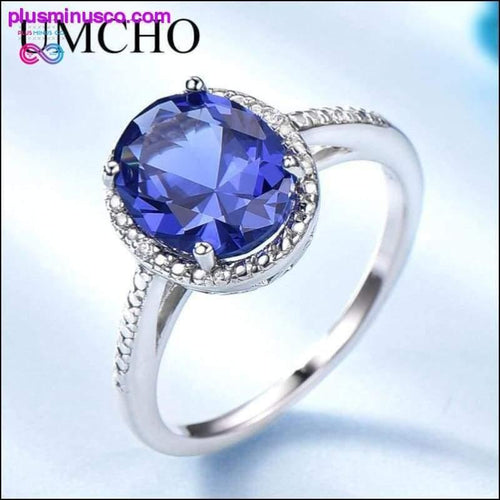 Plus Minus Co Luxury Tanzanite Rings For Women Solid 925 Sterling Silver