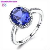 Plus Minus Co Luxury Tanzanite Rings For Women Solid 925 Sterling Silver, view 2