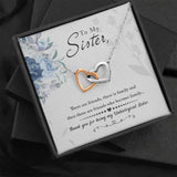 Plus Minus Co Unbiological Sister Necklace Interlocking Hearts Necklace Friendship Jewelry Sisters Necklace Long Distance Friendship - Message Card, view 5