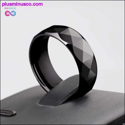 Plus Minus Co Unique Black Ceramic Ring || PlusMinusco.com
