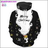 Plus Minus Co Unisex 3d Santa Claus print Hoodies Ideal Christmas Gift, view 2