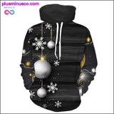 Plus Minus Co Unisex 3d Santa Claus print Hoodies Ideal Christmas Gift, view 4