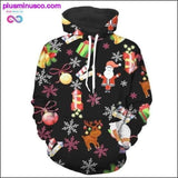 Plus Minus Co Unisex 3d Santa Claus print Hoodies Ideal Christmas Gift, view 6