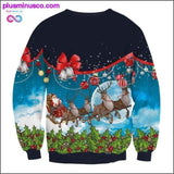 Plus Minus Co Unisex Men Women UGLY CHRISTMAS SWEATER Vacation Santa Funny, view 2