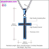 Plus Minus Co Unisex Religious Christian Cross Enamel Pendant Necklace, view 2