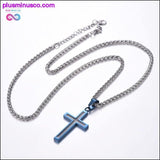 Plus Minus Co Unisex Religious Christian Cross Enamel Pendant Necklace, view 5