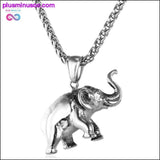 Plus Minus Co Unisex Stainless Steel Gold Color Elephant Necklace and, view 2