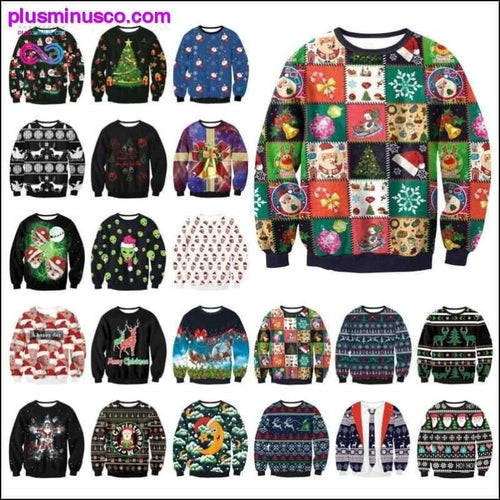 Plus Minus Co Unisex UGLY CHRISTMAS SWEATER
