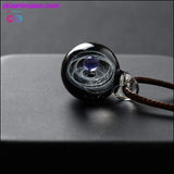 Plus Minus Co Universe Glass Bead Planets Pendant Necklace Galaxy Rope, view 3