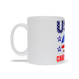 Plus Minus Co Usa Champion Mugs, USA Football Champion, Fourth of July, American Pride, Football, Patriotic Fan, Soccer Player,, view 3