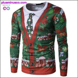 Plus Minus Co Very popular Men Winter Xmas Christmas Printing Long-sleeved, view 2
