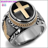Plus Minus Co Vintage Silver Gold Holy Cross Ring, view 3