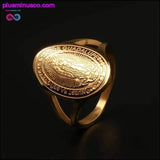 Plus Minus Co Vintage Virgin Mary Women Religious Gold Rings, view 5