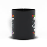Plus Minus Co Virtually Awesome Music Teacher Black Mugs teacher birthday gift, back to school, teacher personalized gifts, view 3
