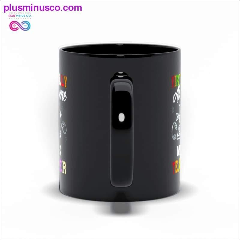 Plus Minus Co Virtually Awesome Music Teacher Black Mugs
